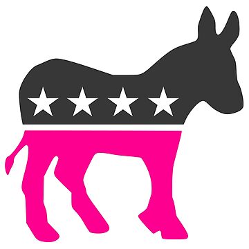 Artwork thumbnail, vote democrat donkey election pink by Gossip Rag