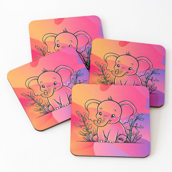 Item preview, Cute Elephant. Little elephant, colorful elephant, elephant drawing designed and sold by ElephantVibes.