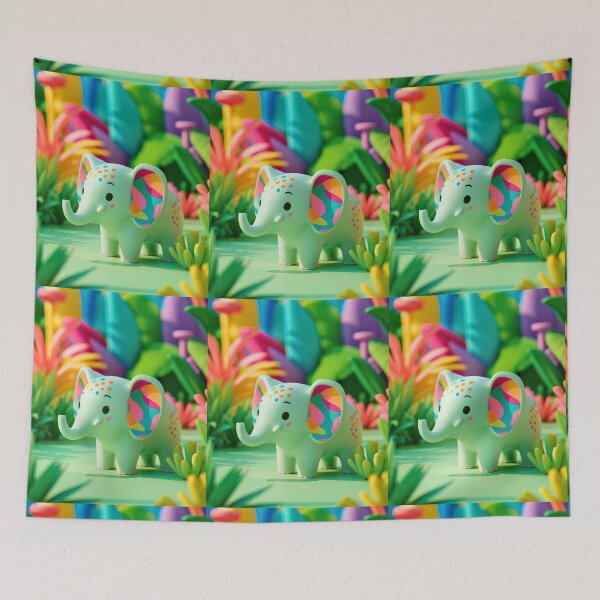 Item preview, Cute Elephant. Little elephant, colorful elephant, elephant drawing designed and sold by ElephantVibes.