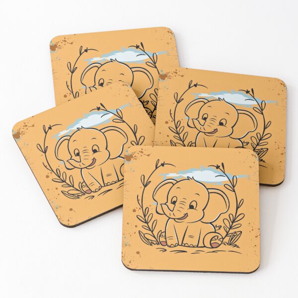 Item preview, Cute Elephant. Little elephant, colorful elephant, elephant drawing designed and sold by ElephantVibes.