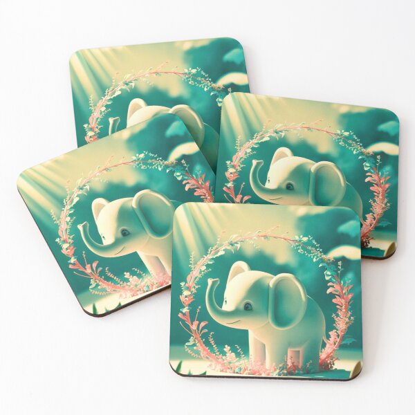Item preview, Cute Elephant. Little elephant, colorful elephant, elephant drawing designed and sold by ElephantVibes.