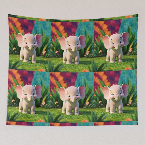 Item preview, Cute Elephant. Little elephant, colorful elephant, elephant drawing designed and sold by ElephantVibes.