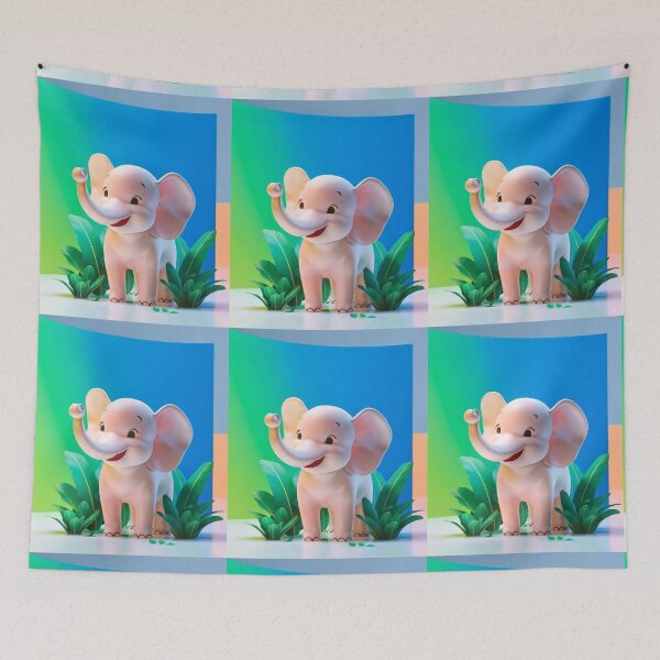 Item preview, Cute Elephant. Little elephant, colorful elephant, elephant drawing designed and sold by ElephantVibes.