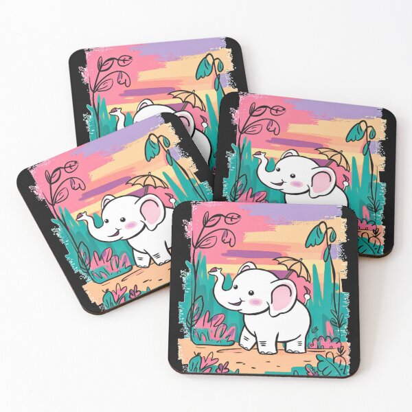 Item preview, Cute Elephant. Little elephant, colorful elephant, elephant drawing designed and sold by ElephantVibes.