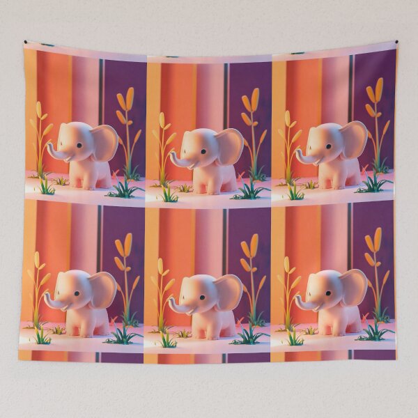 Item preview, Cute Elephant. Little elephant, colorful elephant, elephant drawing designed and sold by ElephantVibes.