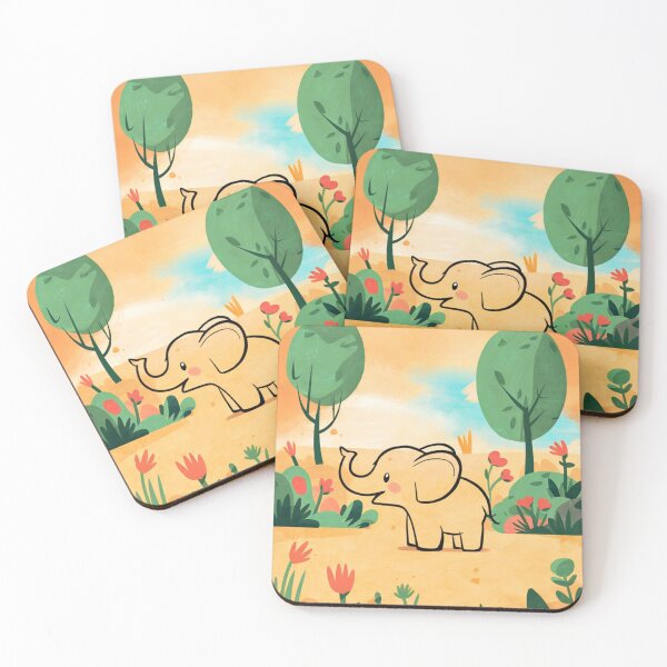 Item preview, Cute Elephant. Little elephant, colorful elephant, elephant drawing designed and sold by ElephantVibes.