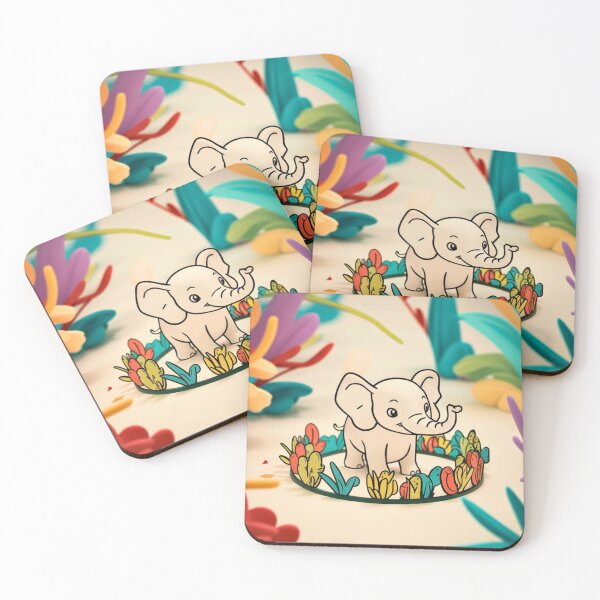 Item preview, Cute Elephant. Little elephant, colorful elephant, elephant drawing designed and sold by ElephantVibes.