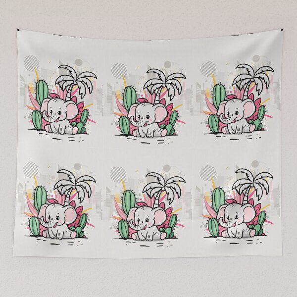 Item preview, Cute Elephant. Little elephant, colorful elephant, elephant drawing designed and sold by ElephantVibes.