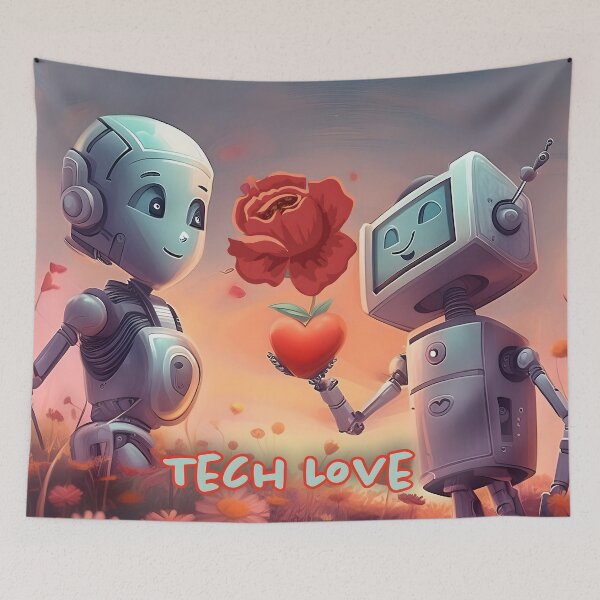 Item preview, Tech Love - Modern Connectivity Artwork designed and sold by AdelkoDesigns.