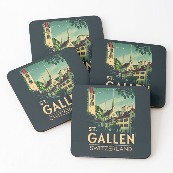 Item preview, A Vintage Travel Illustration of St. Gallen - Switzerland  designed and sold by GoodOldVintage.
