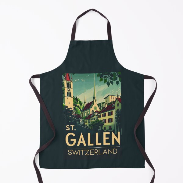 Item preview, A Vintage Travel Illustration of St. Gallen - Switzerland  designed and sold by GoodOldVintage.