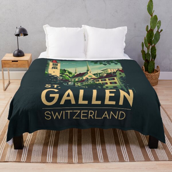 Item preview, A Vintage Travel Illustration of St. Gallen - Switzerland  designed and sold by GoodOldVintage.