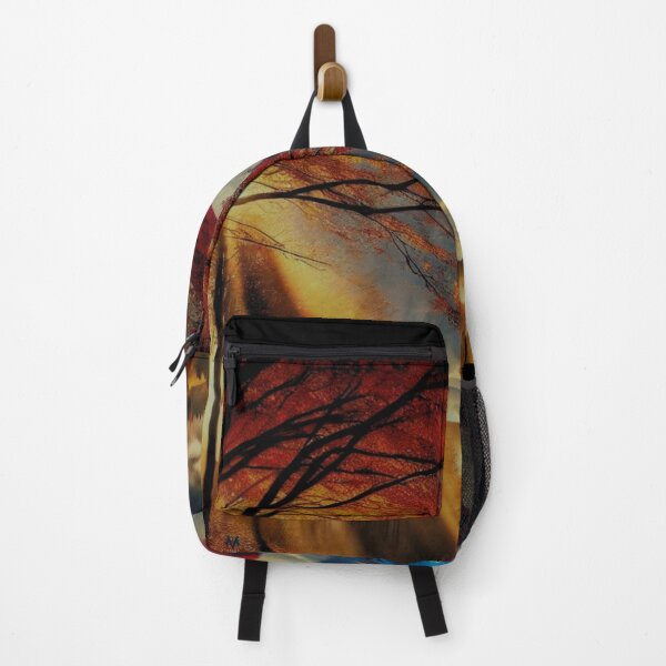 Item preview, Dramatic Autumn Forest: Vibrant Colors & Patriotic Mist designed and sold by ValorVerse.