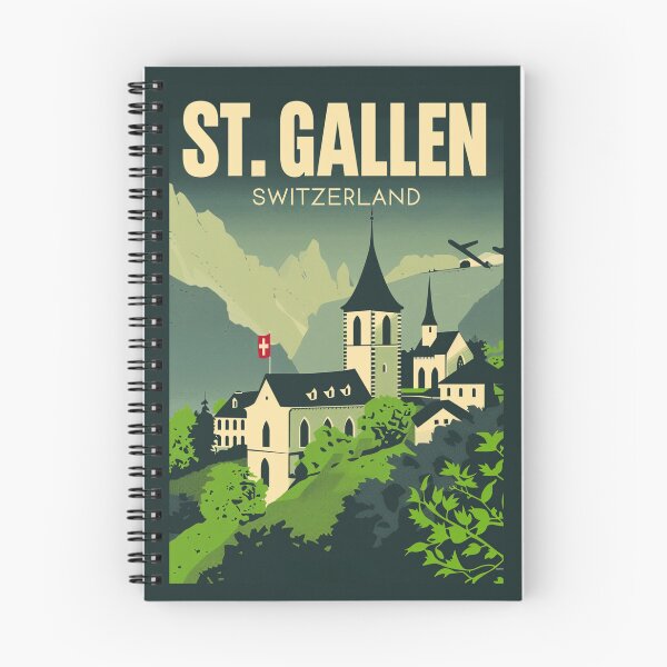 Item preview, A Vintage Travel Illustration of St. Gallen - Switzerland  designed and sold by GoodOldVintage.