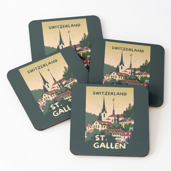 Item preview, A Vintage Travel Illustration of St. Gallen - Switzerland  designed and sold by GoodOldVintage.