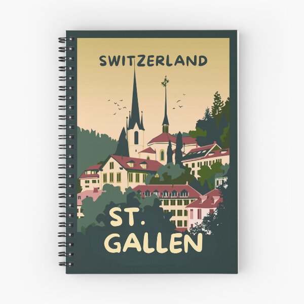 Item preview, A Vintage Travel Illustration of St. Gallen - Switzerland  designed and sold by GoodOldVintage.
