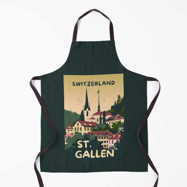 Item preview, A Vintage Travel Illustration of St. Gallen - Switzerland  designed and sold by GoodOldVintage.