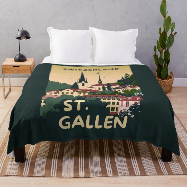Item preview, A Vintage Travel Illustration of St. Gallen - Switzerland  designed and sold by GoodOldVintage.