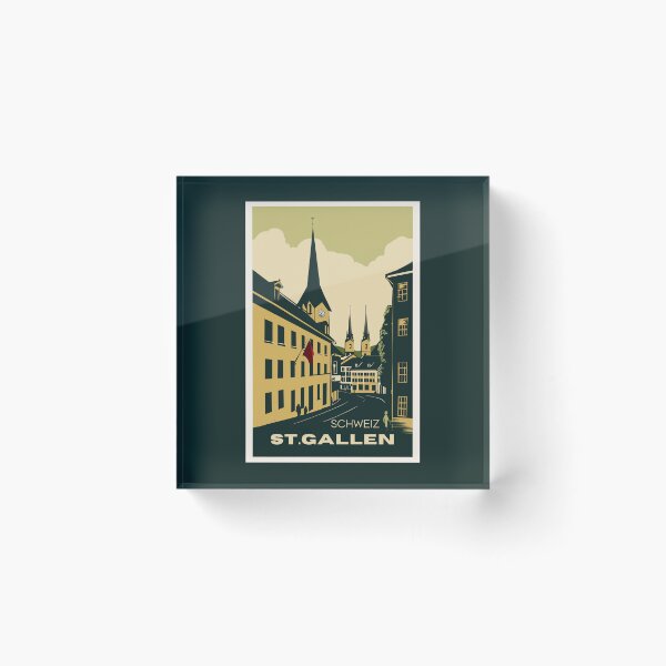 Item preview, A Vintage Travel Illustration of St. Gallen - Switzerland  designed and sold by GoodOldVintage.