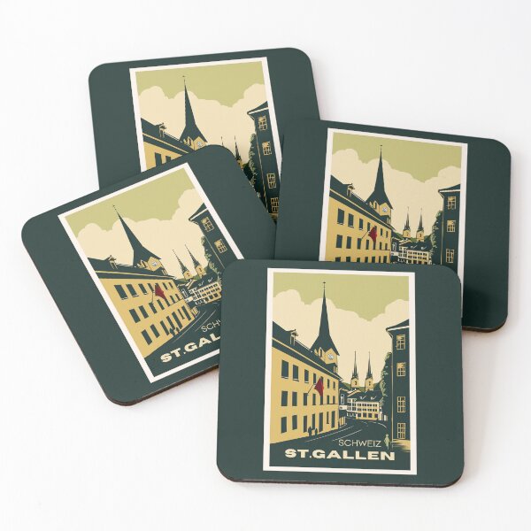 Item preview, A Vintage Travel Illustration of St. Gallen - Switzerland  designed and sold by GoodOldVintage.