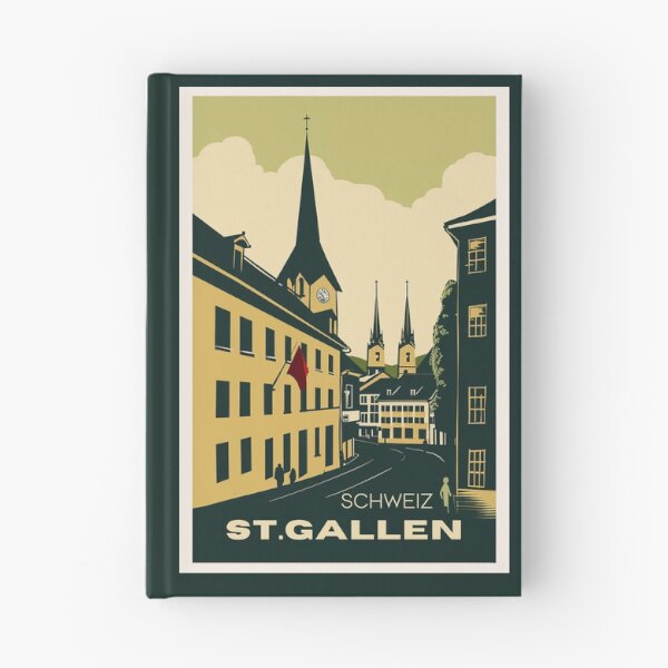 Item preview, A Vintage Travel Illustration of St. Gallen - Switzerland  designed and sold by GoodOldVintage.