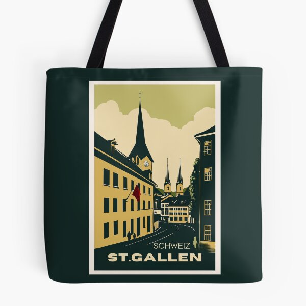 Item preview, A Vintage Travel Illustration of St. Gallen - Switzerland  designed and sold by GoodOldVintage.