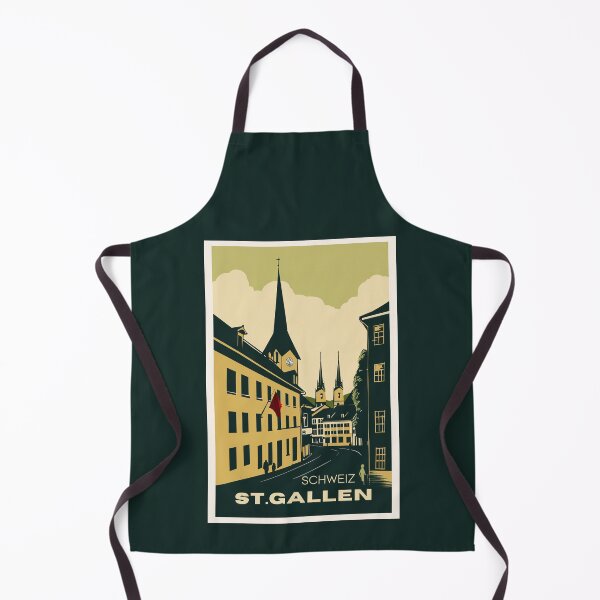 Item preview, A Vintage Travel Illustration of St. Gallen - Switzerland  designed and sold by GoodOldVintage.