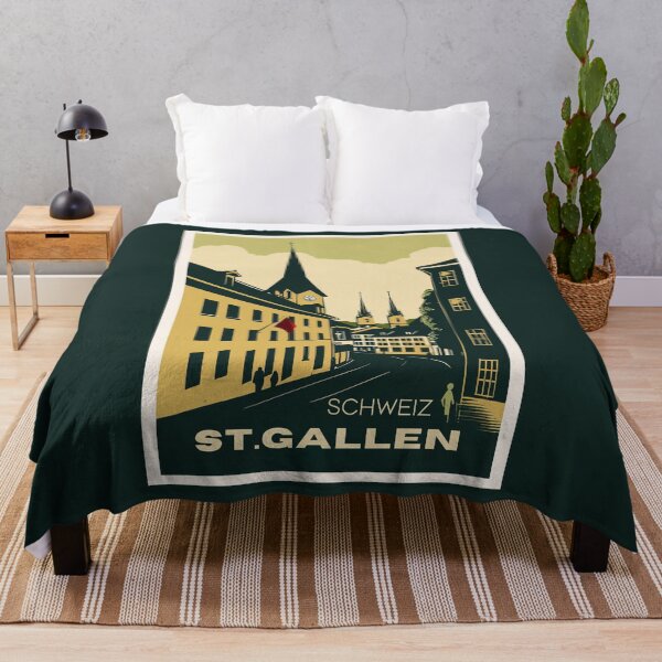 Item preview, A Vintage Travel Illustration of St. Gallen - Switzerland  designed and sold by GoodOldVintage.
