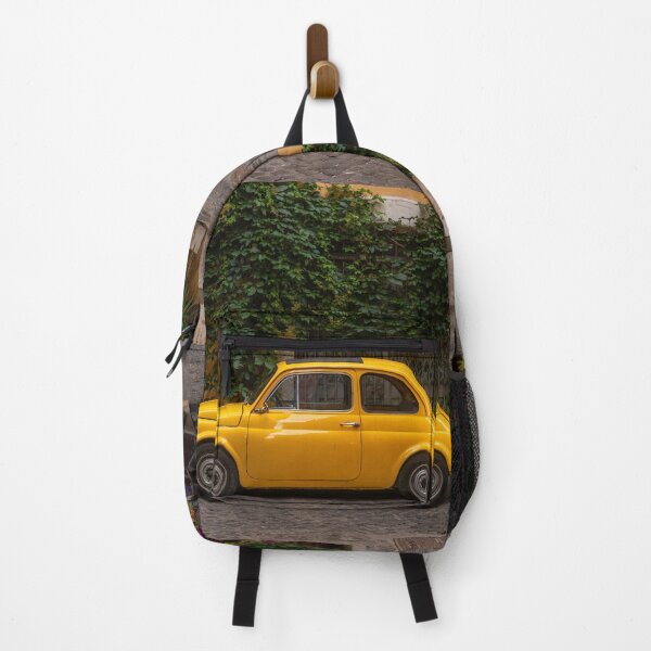 Item preview, Old vintage yellow car fiat 500 in Trastevere Rome, Italy  designed and sold by Long Exposure.