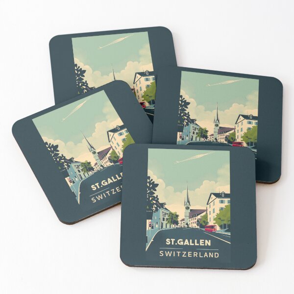 Item preview, A Vintage Travel Illustration of St. Gallen - Switzerland  designed and sold by GoodOldVintage.