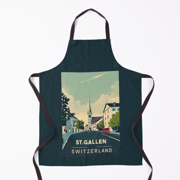 Item preview, A Vintage Travel Illustration of St. Gallen - Switzerland  designed and sold by GoodOldVintage.