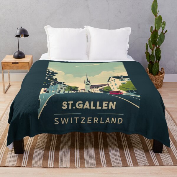 Item preview, A Vintage Travel Illustration of St. Gallen - Switzerland  designed and sold by GoodOldVintage.