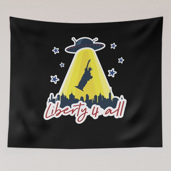 Item preview, Freedom for All Freedom 4 All Statue Of Liberty 4th Of July American Flag  designed and sold by smartrocket.