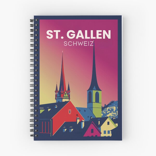 Item preview, A Vintage Travel Illustration of St. Gallen - Switzerland  designed and sold by GoodOldVintage.