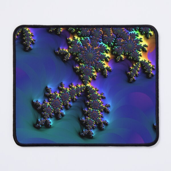 Item preview, Mandelbrot 68 - Abstract yellow-blue fractal spirals designed and sold by Draeger0.