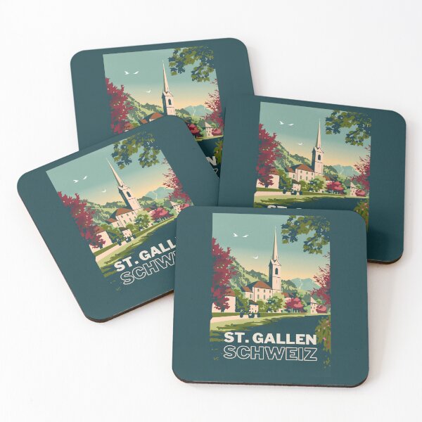 Item preview, A Vintage Travel Illustration of St. Gallen - Switzerland  designed and sold by GoodOldVintage.
