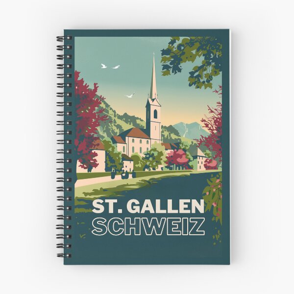 Item preview, A Vintage Travel Illustration of St. Gallen - Switzerland  designed and sold by GoodOldVintage.