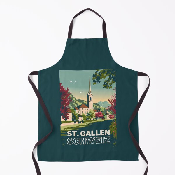 Item preview, A Vintage Travel Illustration of St. Gallen - Switzerland  designed and sold by GoodOldVintage.