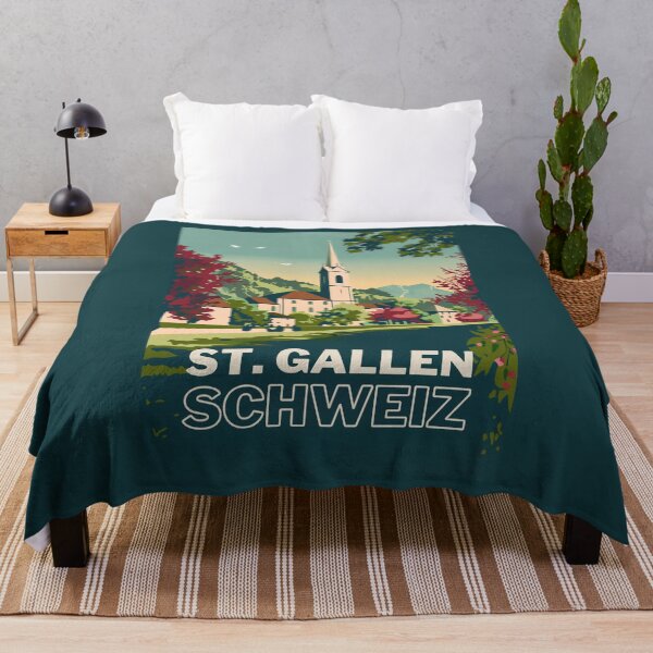 Item preview, A Vintage Travel Illustration of St. Gallen - Switzerland  designed and sold by GoodOldVintage.