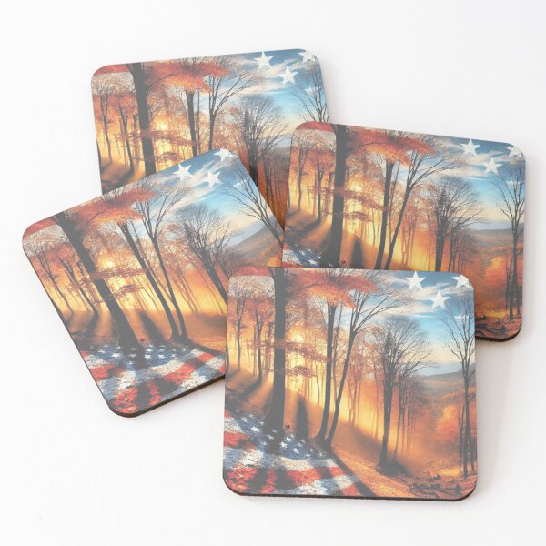 Item preview, Autumn Forest: Vibrant Colors & Patriotic Mist designed and sold by ValorVerse.