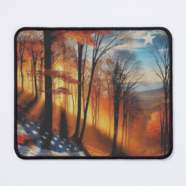 Item preview, Autumn Forest: Vibrant Colors & Patriotic Mist designed and sold by ValorVerse.