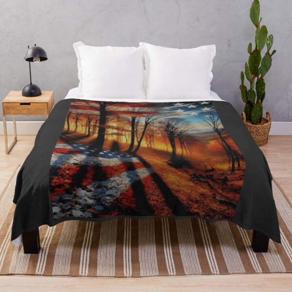 Item preview, Autumn Forest: Vibrant Colors & Patriotic Mist designed and sold by ValorVerse.