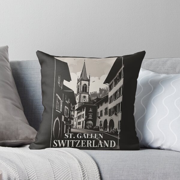 Item preview, A Vintage Travel Illustration of St. Gallen - Switzerland  designed and sold by GoodOldVintage.