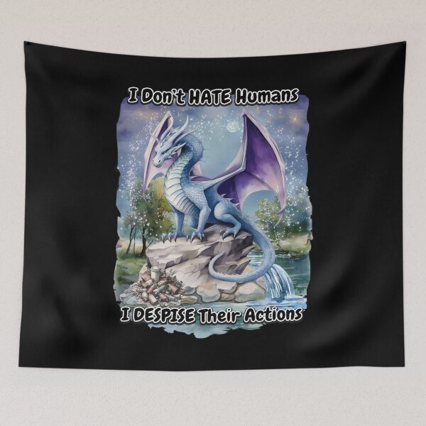 Item preview, Dragon- I Don't HATE Humans designed and sold by Karen Wood.