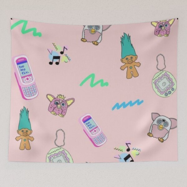 Item preview, 80s and 90s toy collage pattern designed and sold by Madison Creates.