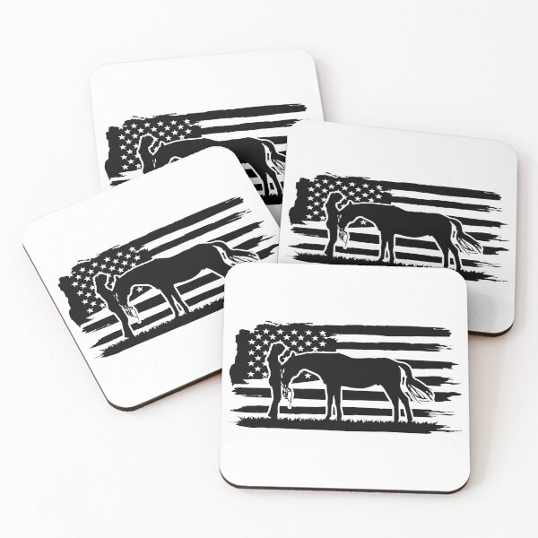 Item preview, HORSE AND GIRL US FLAG designed and sold by MYpngShop.