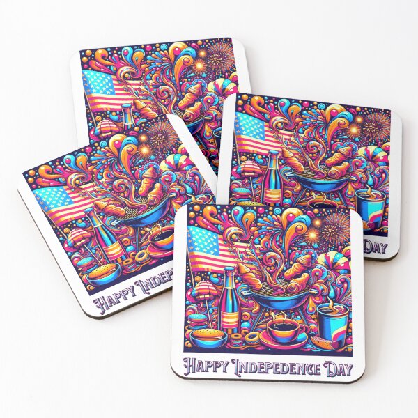 Item preview, Independence Day BBQ Design, Festive July 4th Fireworks art designed and sold by Closetstyl.