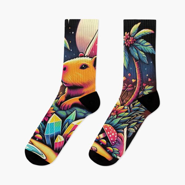 Item preview, Vibrant Capybara Retro 80s Tropical Design designed and sold by OVERALLBUGZY.