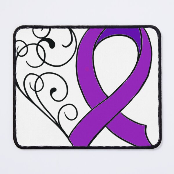 Item preview, Heart shaped Cancer Ribbon designed and sold by MatrixTattoo.