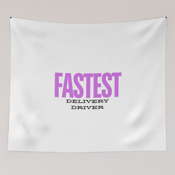 Item preview, Bold Fastest delivery driver of all time - Pink font 3 designed and sold by GraphikKreative.
